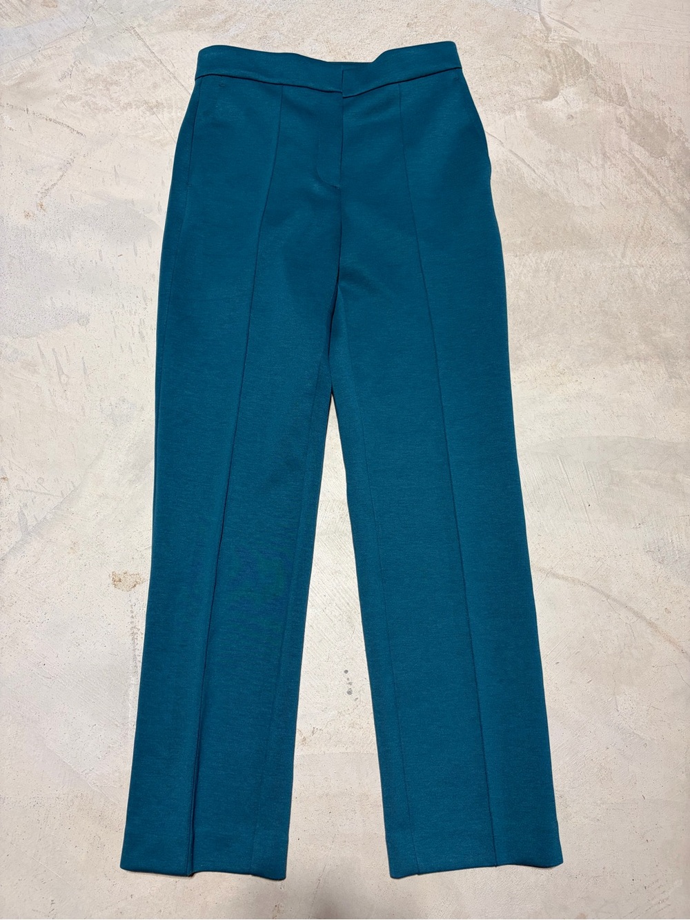 Ann Taylor Teal Straight-Leg Trousers